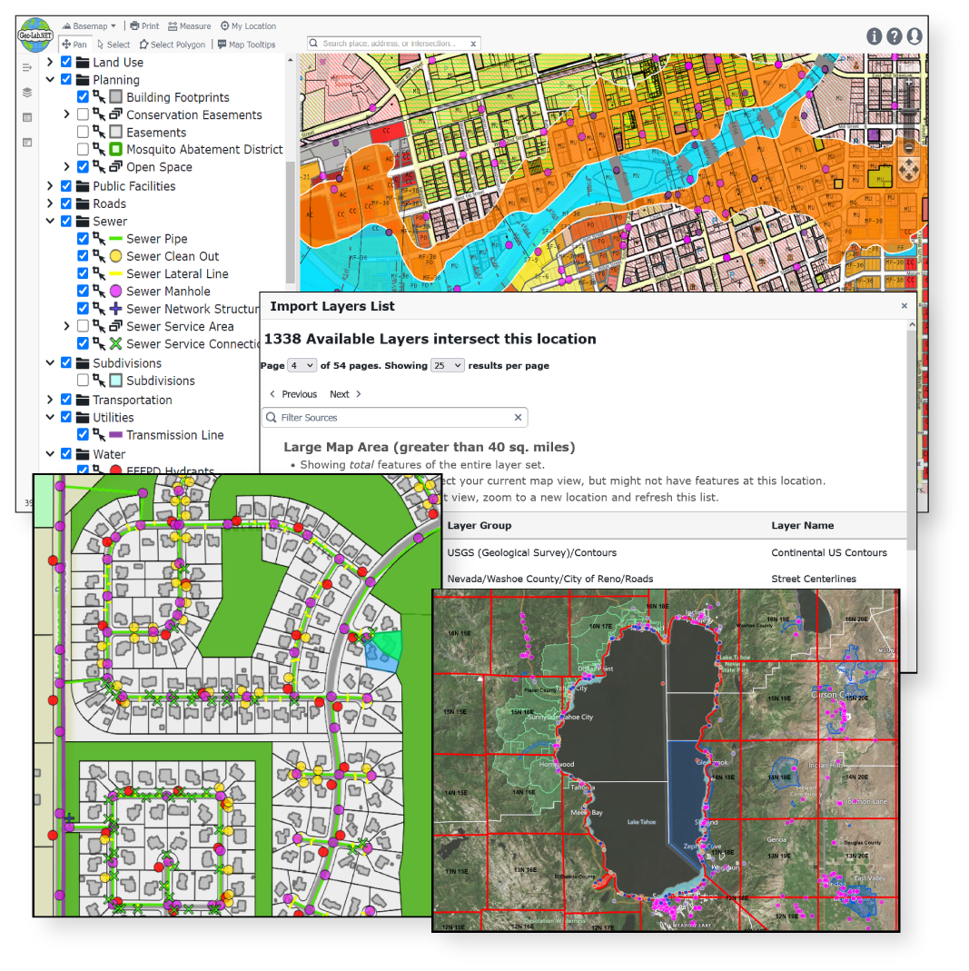 Example of multi-state GIS map interface