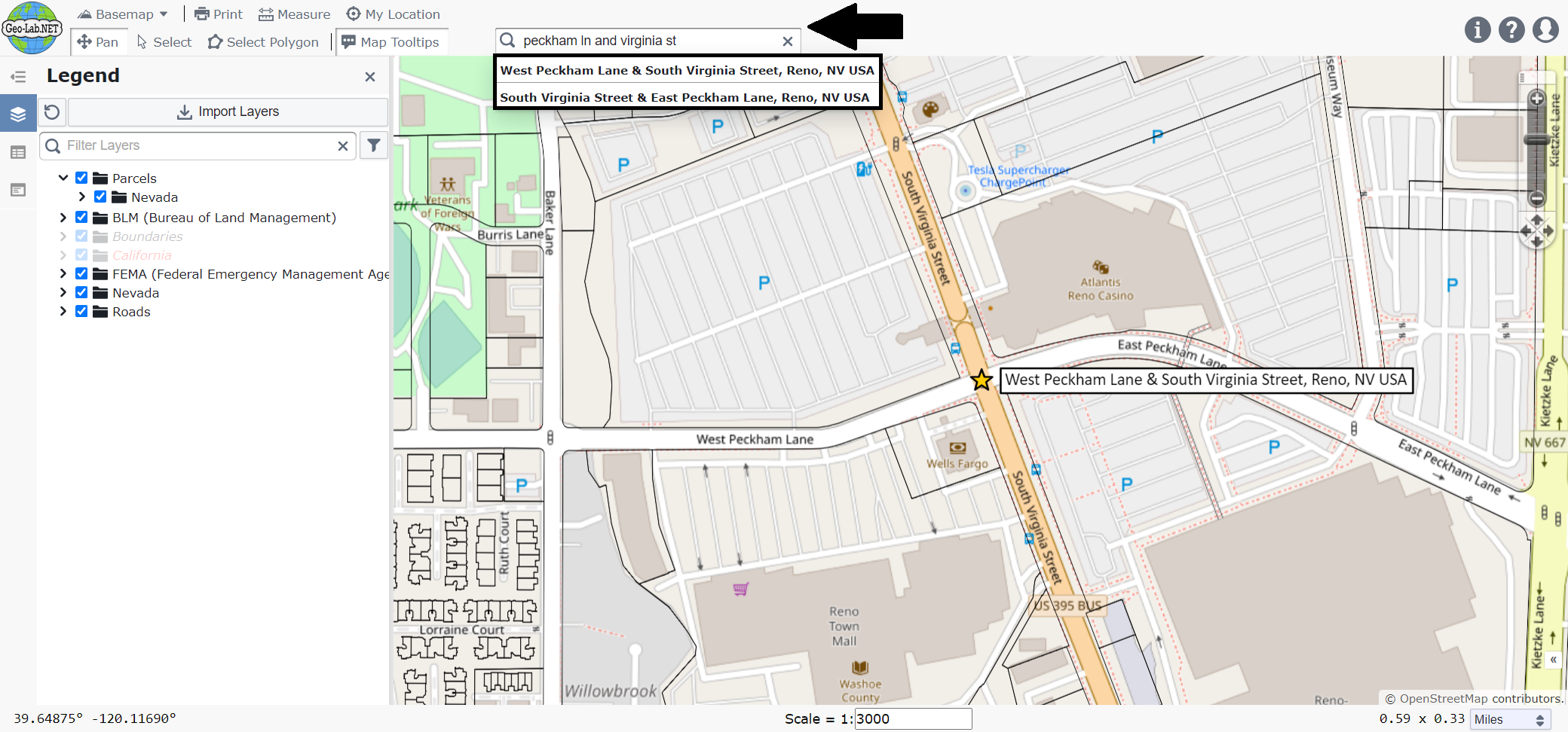 Intersection Search Example