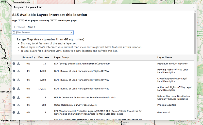 Import Layers Large Scale Map Example