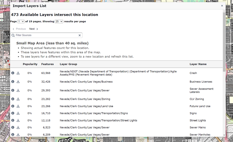 Import Layers Small Scale Map Example