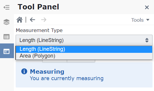 measure tool panel example